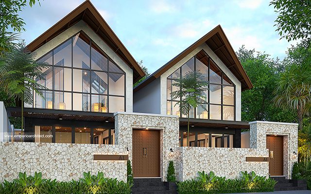 Desain Serenity Vista Villa Kav. 5 Modern 2 Lantai Bapak ATN 2014 di  Bali