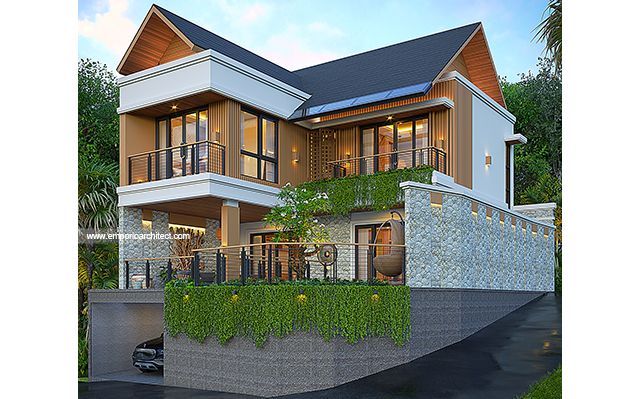 Desain Villa Modern 3 Lantai Bapak GRR 1723 di  Ungasan, Badung, Bali