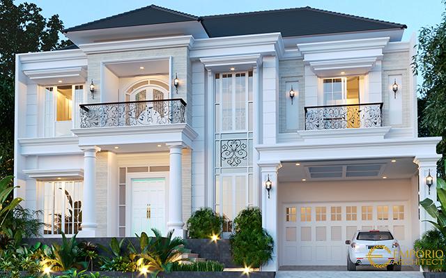 Desain Rumah Classic 2 Lantai Ibu Rahma di  Balikpapan