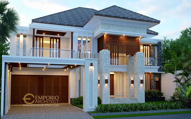 Desain Rumah Villa Bali 2 Lantai Beverly Ave Type A10 di  Batam