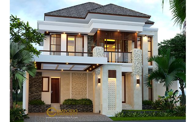 Desain Rumah Villa Bali 2 Lantai Beverly Park Type A38 di  Batam