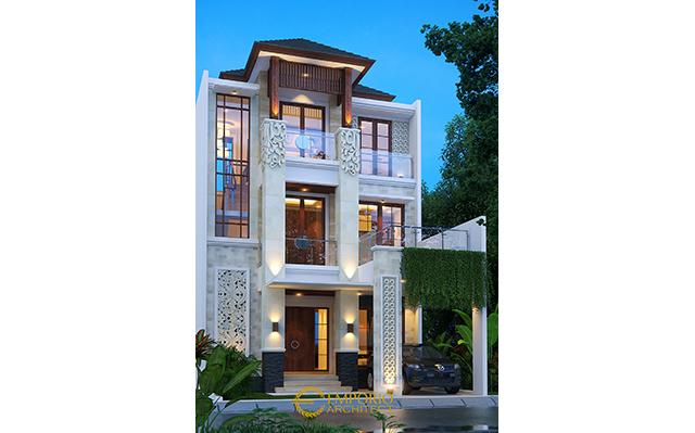 Desain Rumah Villa Bali 3 Lantai Ibu Sri di  Batam