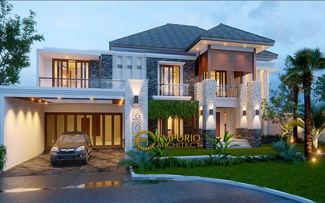 Desain Rumah Villa Bali 2 Lantai Bapak Budi di  Bekasi