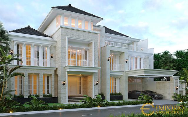 Desain Rumah Classic 3 Lantai Bapak Binsar di  Bekasi, Jawa Barat