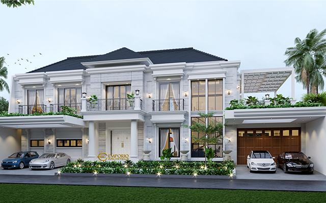 Desain Rumah Classic 2 Lantai Bapak Rusdi di  Bekasi, Jawa Barat