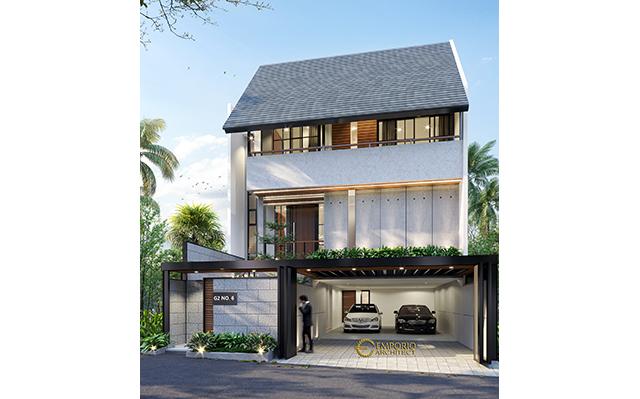 Desain Rumah Modern Industrial 3 Lantai Ibu Indri di  Bekasi, Jawa Barat