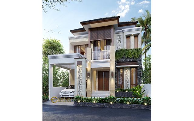 Desain Rumah Villa Bali 2 Lantai Bapak Indra di  Bintaro, Tangerang Selatan