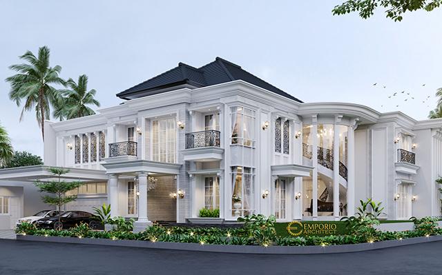 Desain Rumah Hook Classic 2 Lantai Bapak PL di  Bogor, Jawa Barat