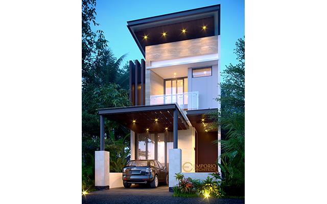 Desain Townhouse Modern 2 Lantai Bapak Leo di  BSD, Tangerang Selatan, Banten