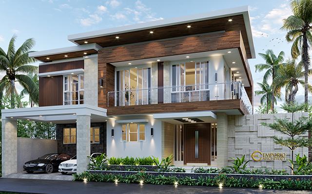 Desain Rumah Modern 2 Lantai Bapak Taufiq di  Bukittinggi, Sumatera Barat