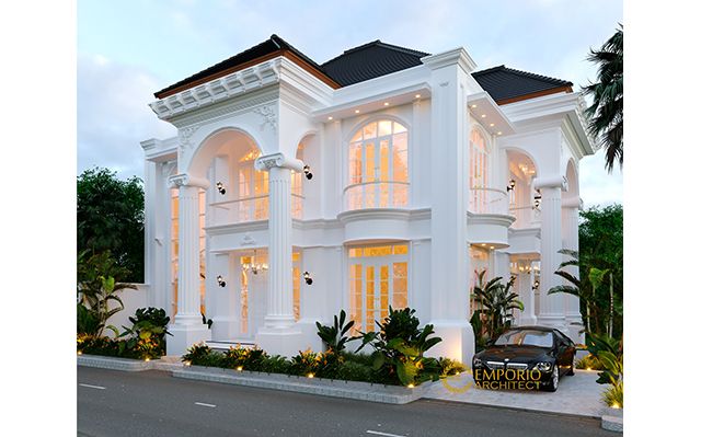 Desain Rumah Mediteran Classic 2 Lantai Ibu Dokter Lia di  Denpasar, Bali