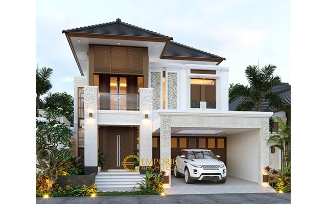 Desain Rumah Villa Bali 2 Lantai Bapak Farid di  Depok, Jawa Barat