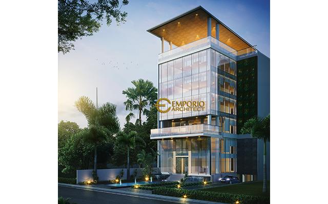 Desain Office Modern 7 Lantai Bapak Jafar di  Jakarta