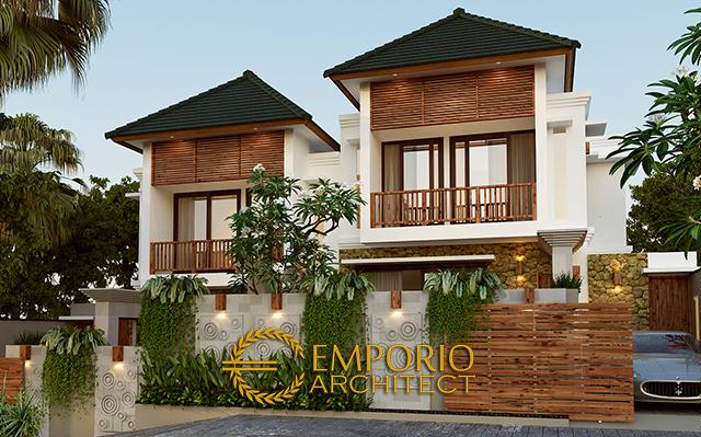 Desain Perumahan Villa Bali 2 Lantai Ibu Ratna di  Saba Beach, Gianyar, Bali