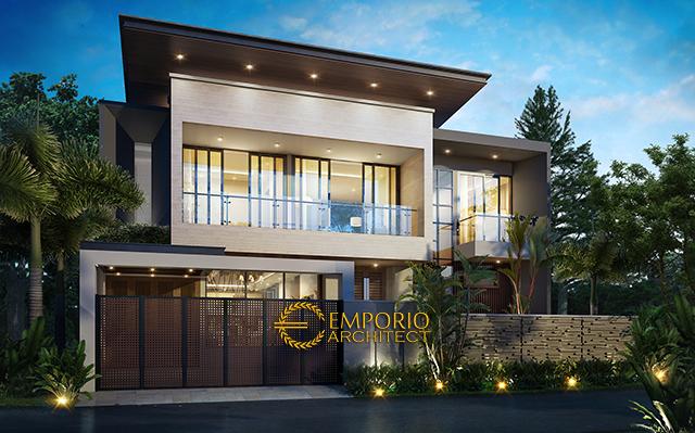 Desain Rumah Modern 2 Lantai Bapak Agung Budi di  Jakarta