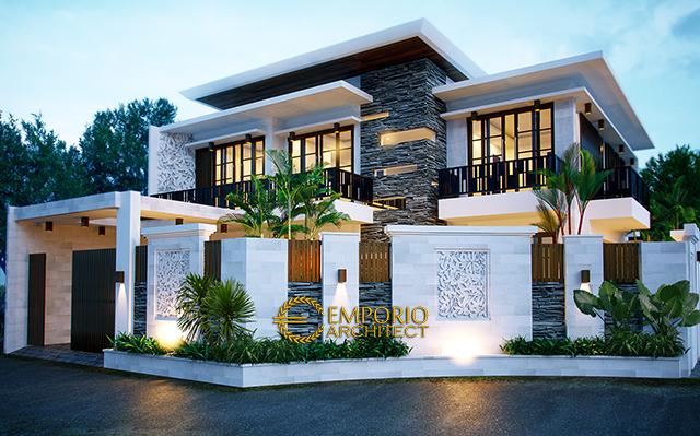 Desain Rumah Hook Modern 2 Lantai Bapak Andreas di  Jakarta