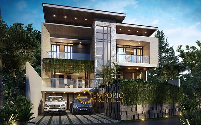 Desain Rumah Modern 3 Lantai Bapak Andry di  Bandung