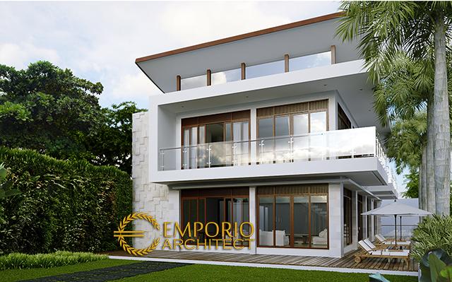 Desain Rumah Modern 2 Lantai Bapak Boy Manuel di  Puncak Bogor