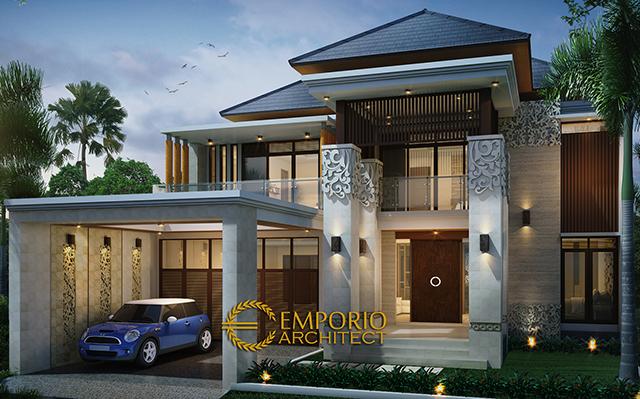 Desain Rumah Villa Bali 2 Lantai Bapak Budi di  Malang, Jawa Timur