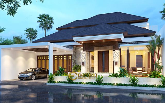 Desain Rumah Villa Bali 2 Lantai Bapak Doni di  Bogor