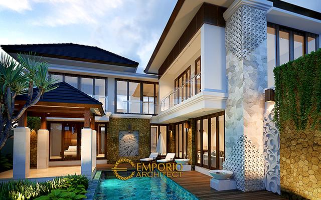 Desain Rumah Villa Bali 2 Lantai Bapak Dr. Nurul Yakin di  Cirebon