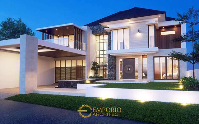 Desain Rumah Modern 2 Lantai Bapak Edo di  Lampung