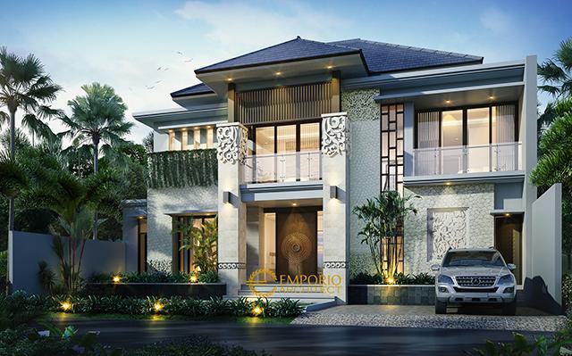 Desain Rumah Villa Bali 2 Lantai Bapak Faishal di  Bintaro, Jakarta Selatan