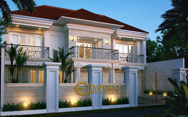 Desain Rumah Classic 2 Lantai Bapak Haifan di  CIbubur, Jakarta