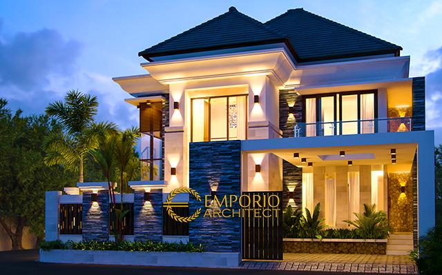 Desain Rumah Villa Bali 2 Lantai Bapak Hanif di  Banten