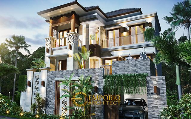 Desain Rumah Villa Bali 3 Lantai Bapak Harta di  Denpasar, Bali