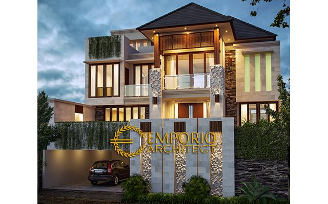 Desain Rumah Villa Bali 3 Lantai Bapak Irvan di  Bintaro, Tangerang