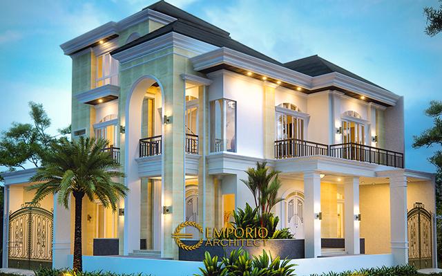 Desain Rumah Hook Mediteran 2 Lantai Bapak Julius di  Jakarta