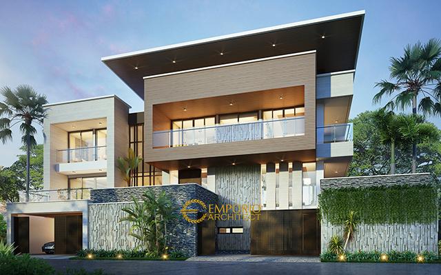 Desain Rumah Modern 2 Lantai Bapak Mega di  Bandung