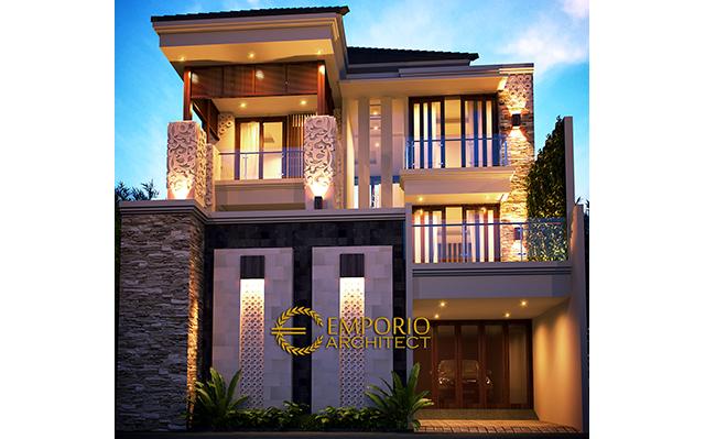 Desain Rumah Villa Bali 3 Lantai Bapak Nursantyo di  Jakarta