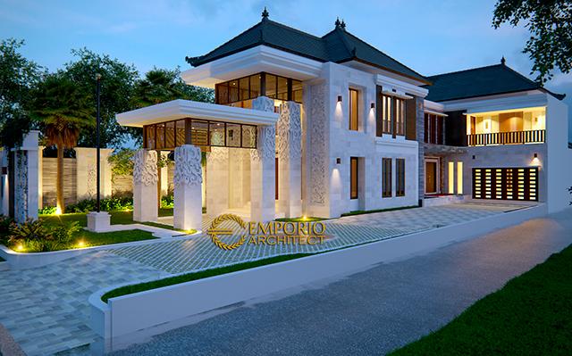 Desain Rumah Villa Bali 2 Lantai Bapak Tantra di  Medan