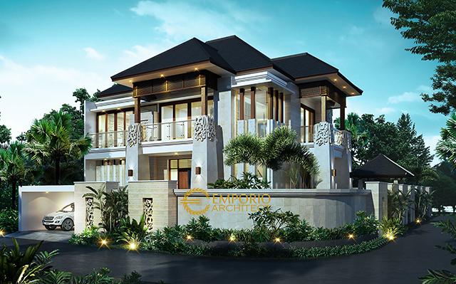 Desain Rumah Hook Villa Bali 2 Lantai Bapak Tony di  Makassar