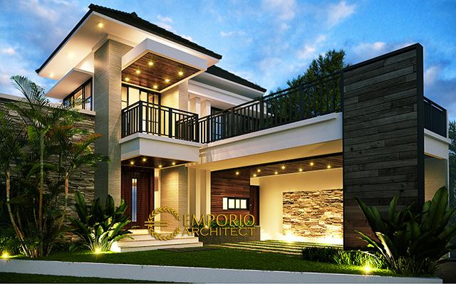 Desain Rumah Modern 2 Lantai Bapak Toto di  Cibubur, Jakarta