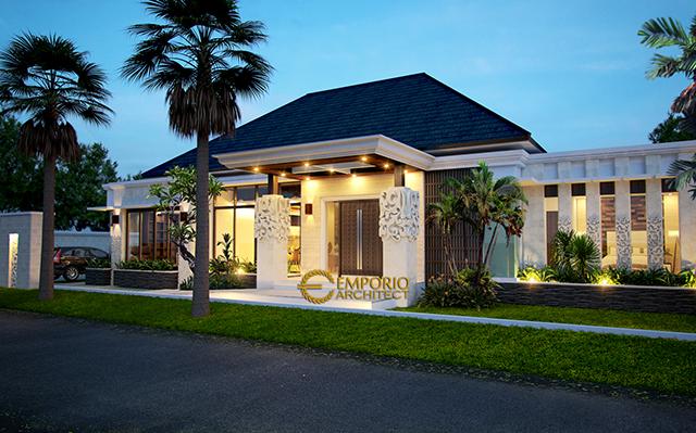 Desain Rumah Villa Bali 1 Lantai Bapak Wiantono di  Bekasi