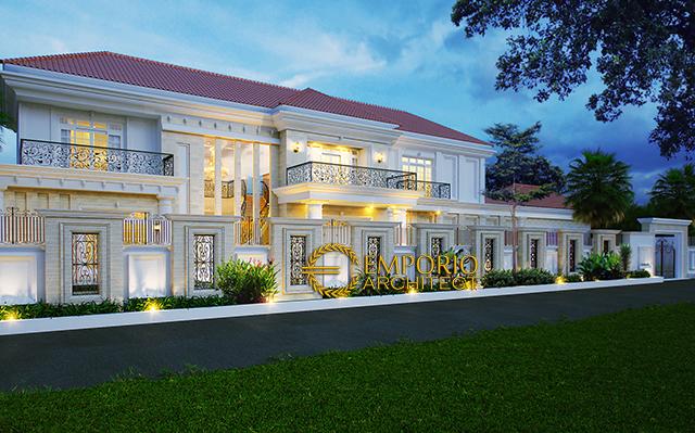 Desain Rumah Classic 2 Lantai Ibu Arum di  Solo