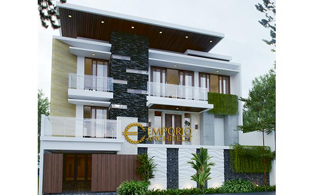 Desain Rumah Modern 3 Lantai Ibu Elly di  Jakarta