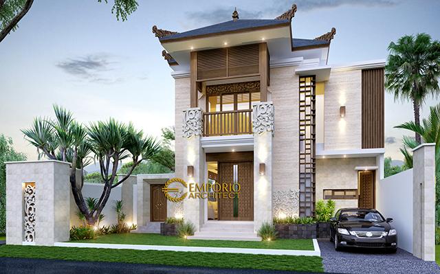 Desain Rumah Villa Bali 2 Lantai Ibu Fitri di  Bandung