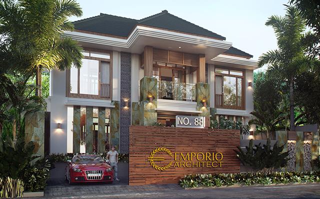 Desain Rumah Villa Bali 2 Lantai Ibu Heny di  Kalimantan