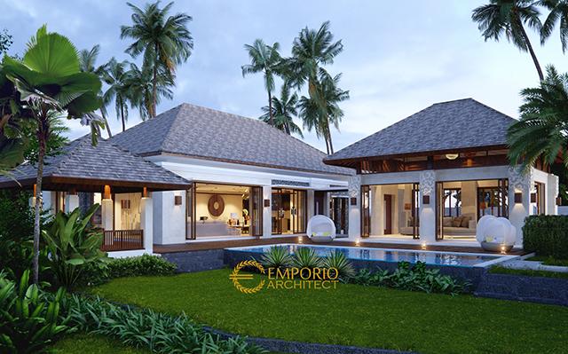 Desain Rumah Villa Bali 2 Lantai Ibu Heri di  Pamulang, Tangerang Selatan