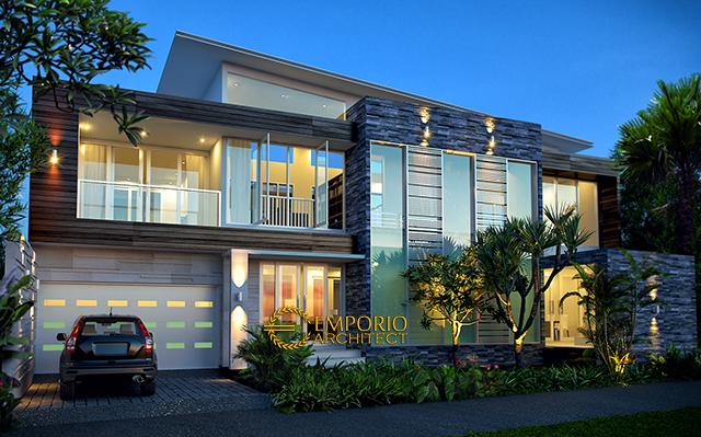 Desain Rumah Modern 2 Lantai Ibu Lily di  Aceh