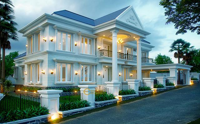 Desain Rumah Classic 2 Lantai Ibu Richard di  Bogor, Jawa Barat