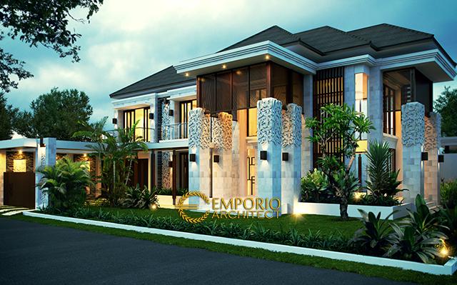 Desain Rumah Villa Bali 2 Lantai Ibu Rina di  Cibubur, Jakarta