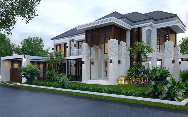 Desain Rumah Hook Villa Bali 2 Lantai Ibu Rina II di  Cibubur, Jakarta