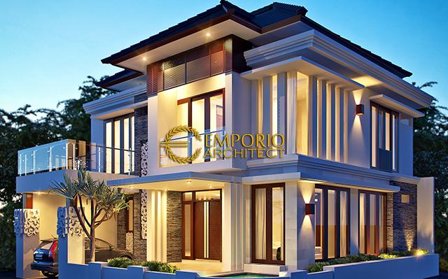 Desain Rumah Hook Villa Bali 2 Lantai Ibu Rini di  Jakarta