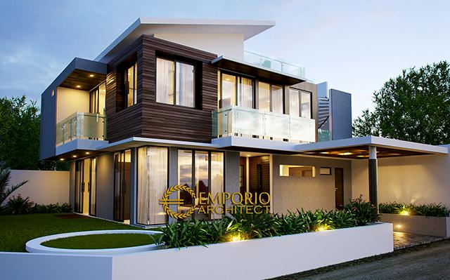 Desain Rumah Modern 2 Lantai Ibu Suzan di  Jakarta