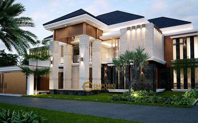 Desain Rumah Villa Bali 2 Lantai Ibu Tirza di  Jakarta